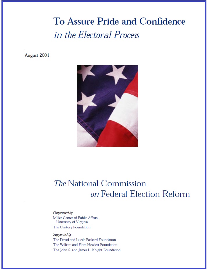 To Assure Pride and Confidence in the Electoral Process