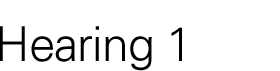 Hearing 1